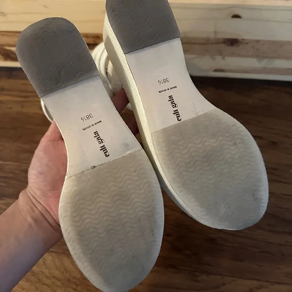 Gulf Gaia Gabi Ankle-Wrap Snakeskin-Embossed Leather Platform Sandals - Picture 6 of 8